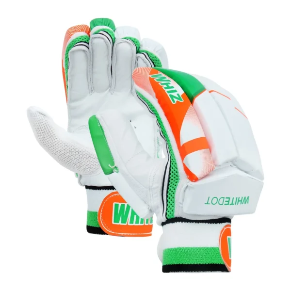 D Sports Whiz Cricket Batting Gloves - White Green