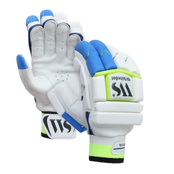 D Sports Falcon Cricket Batting Gloves - White and Blue