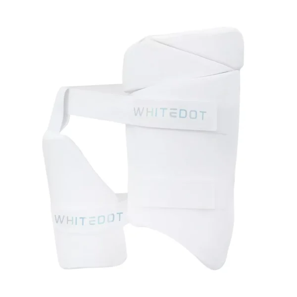 Whitedot Cricket Double Thigh Guard - White